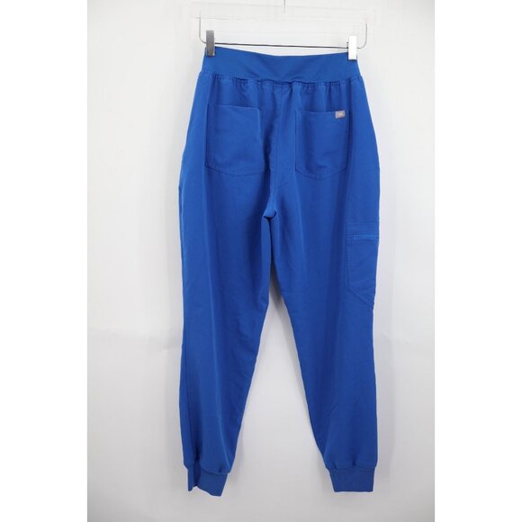 Figs Zamora Jogger Scrub Pants Womens Size Small Petite Blue Drawstring Nursing - Picture 6 of 11